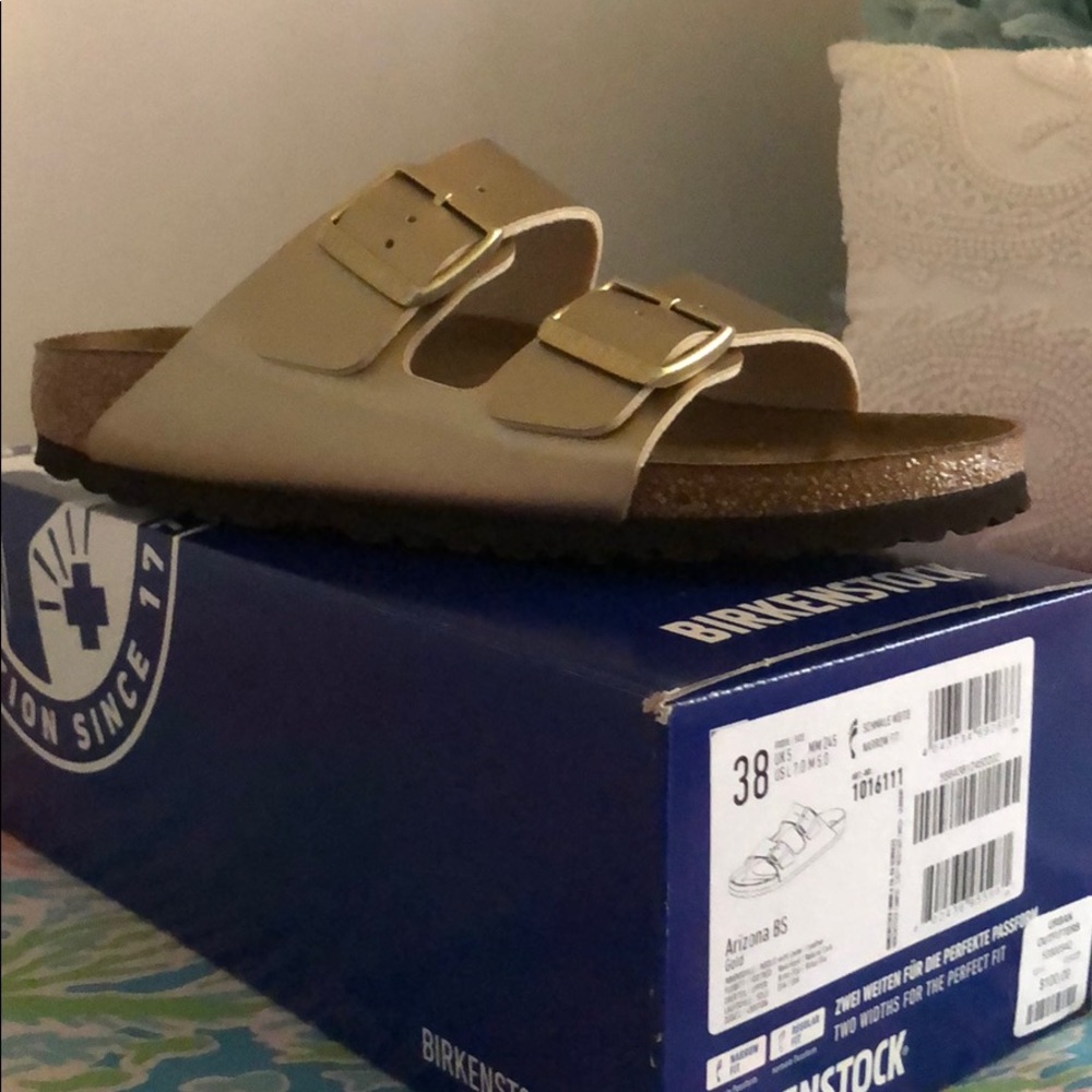 Gold Arizona Birkenstock